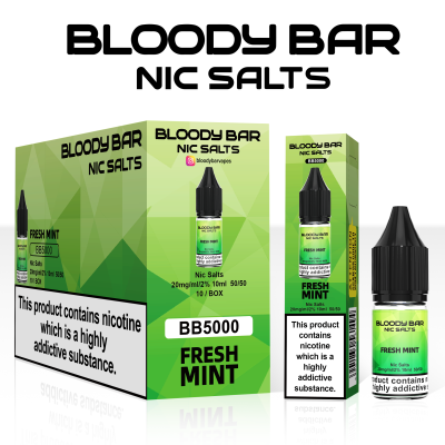 Bloody Bar Nic Salts 20mg 10ml BB5000 - Fresh Mint